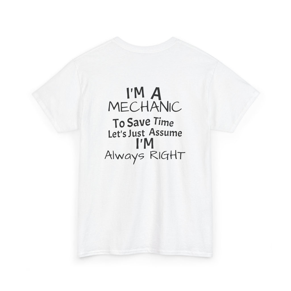 I'm A mechanic graphic back