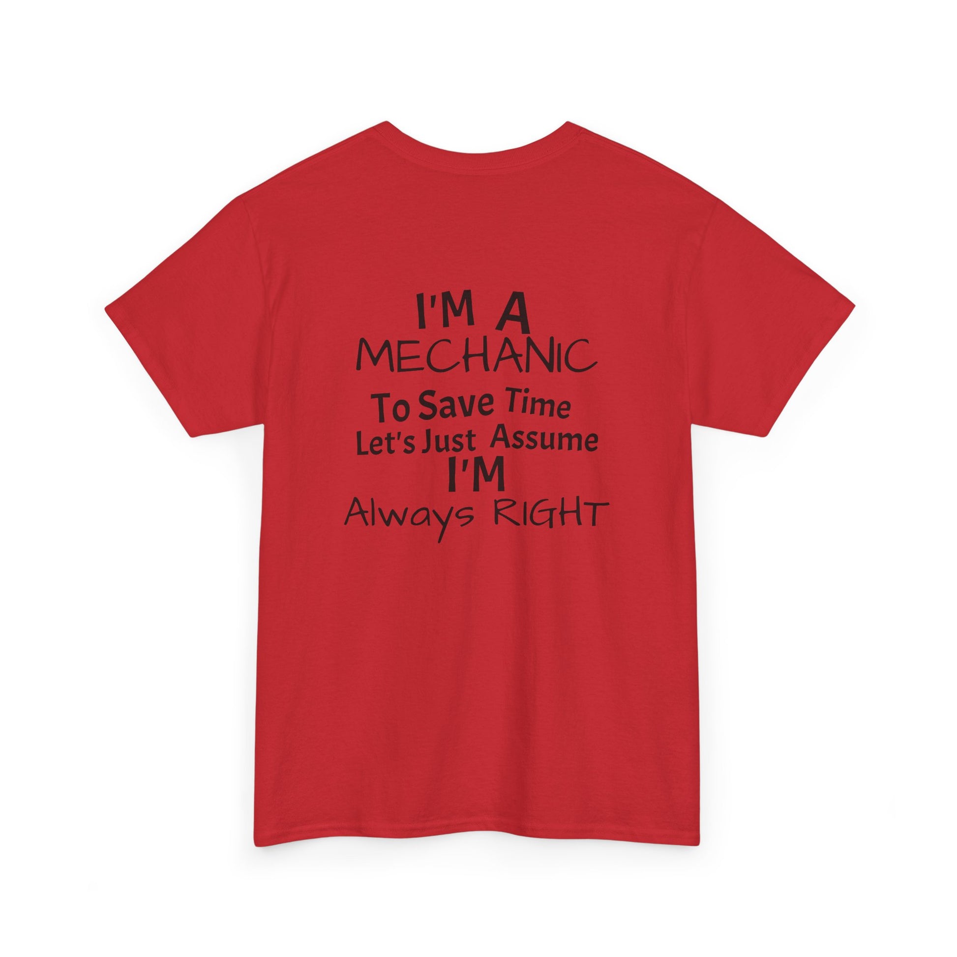 I'm A mechanic graphic back