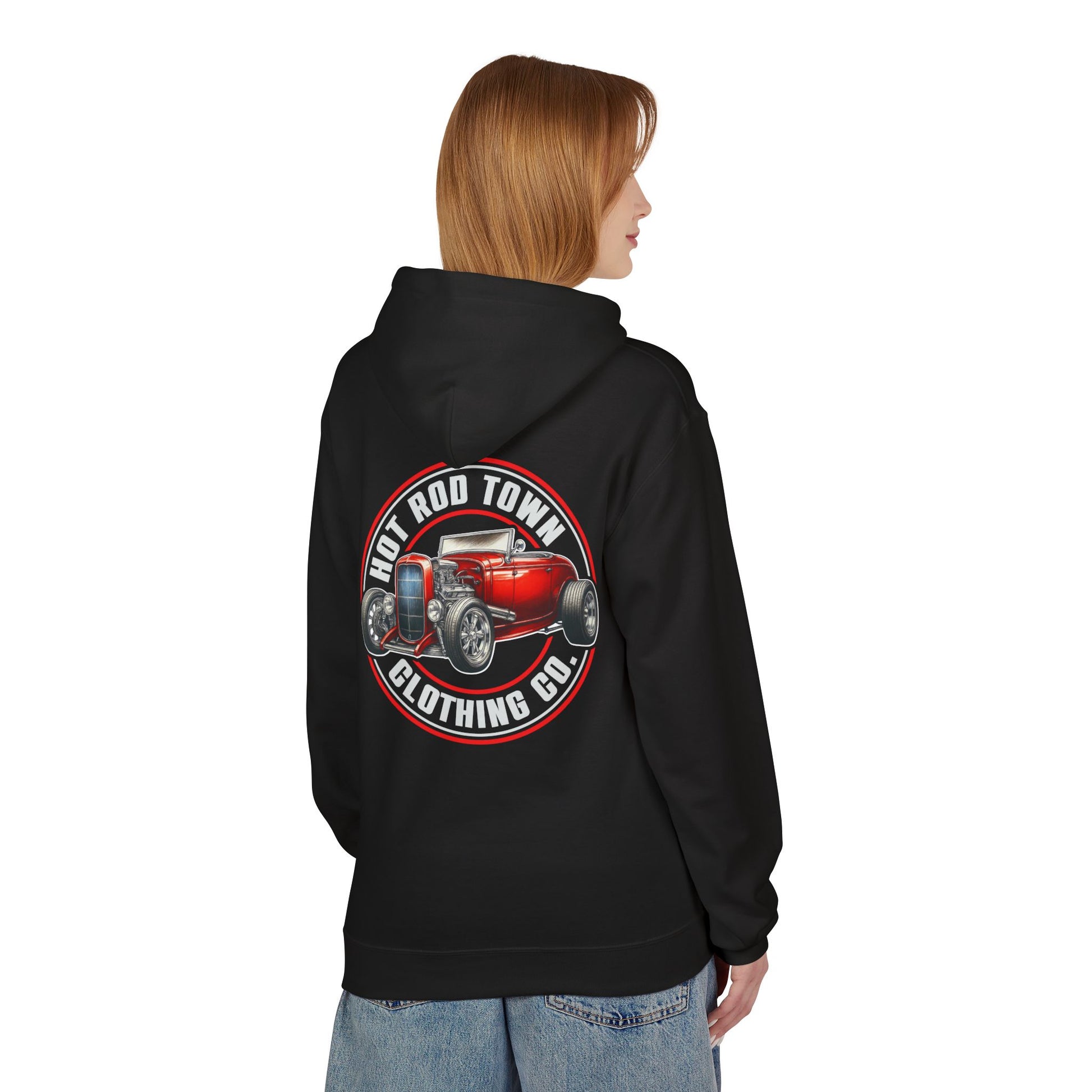 Hot Rod Town logo vintage soft fleece hoodie