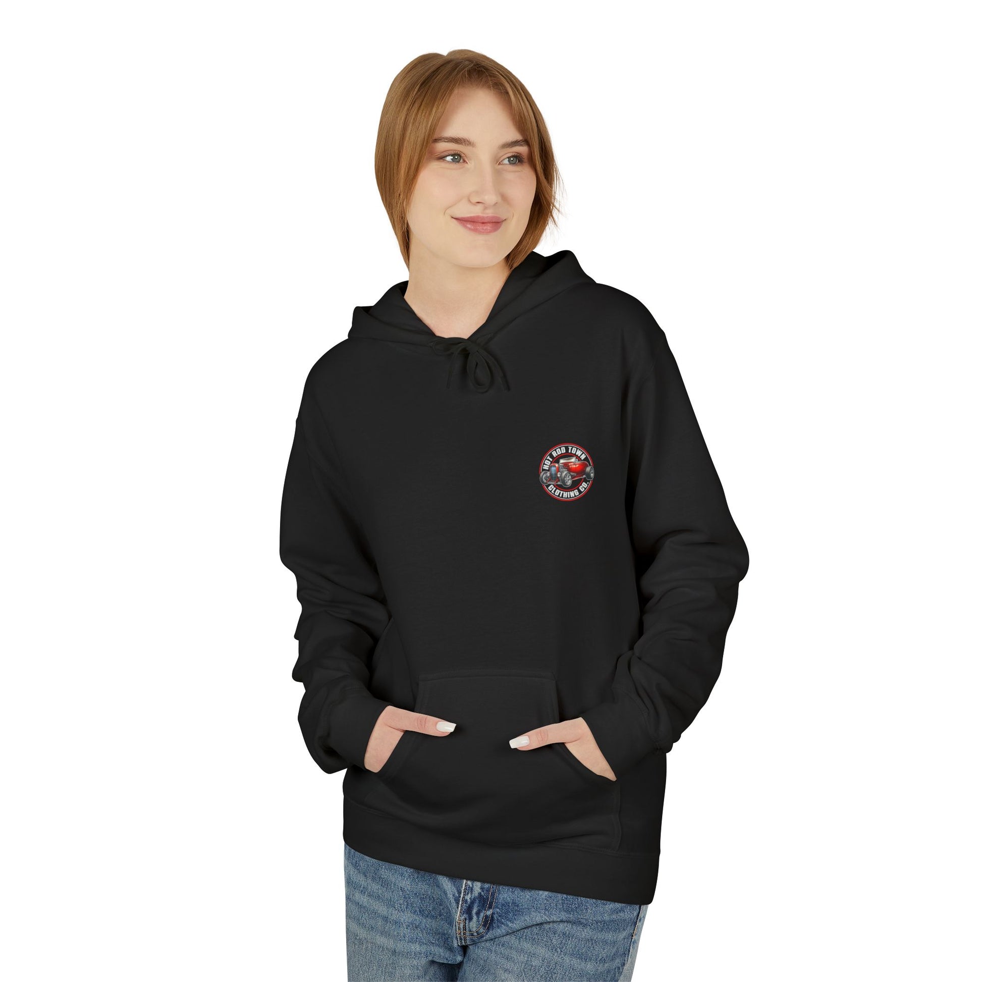 Hot Rod Town logo vintage soft fleece hoodie