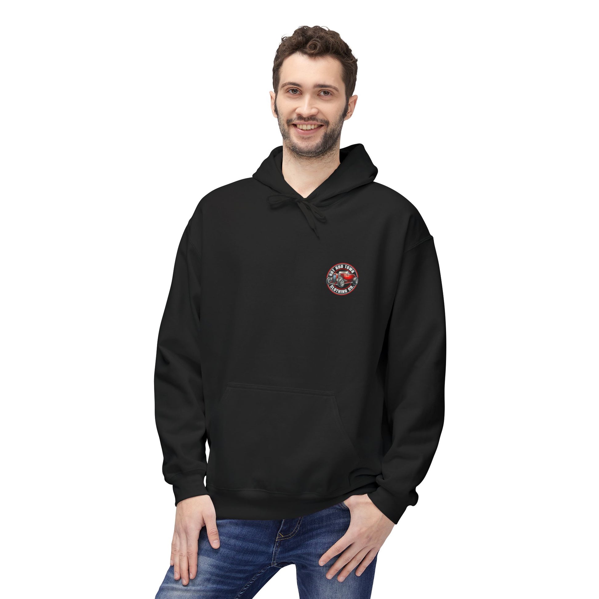 Hot Rod Town logo vintage soft fleece hoodie